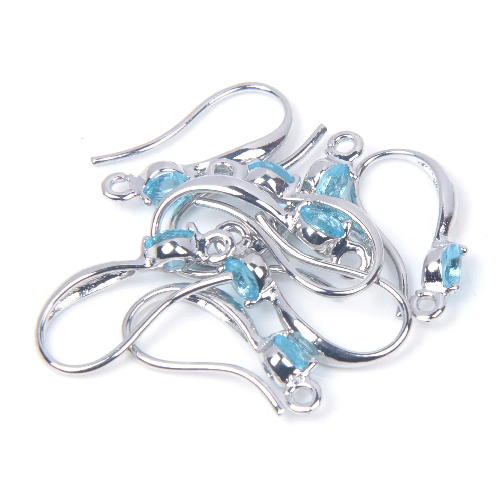 Showsang 20 Stück Schmuck Pass erreichen Nickel frei Gold Rhodiniert Kupfer, Zirkon Schmuck machen Ergebnisse DIY Ohrringe – Detail 12