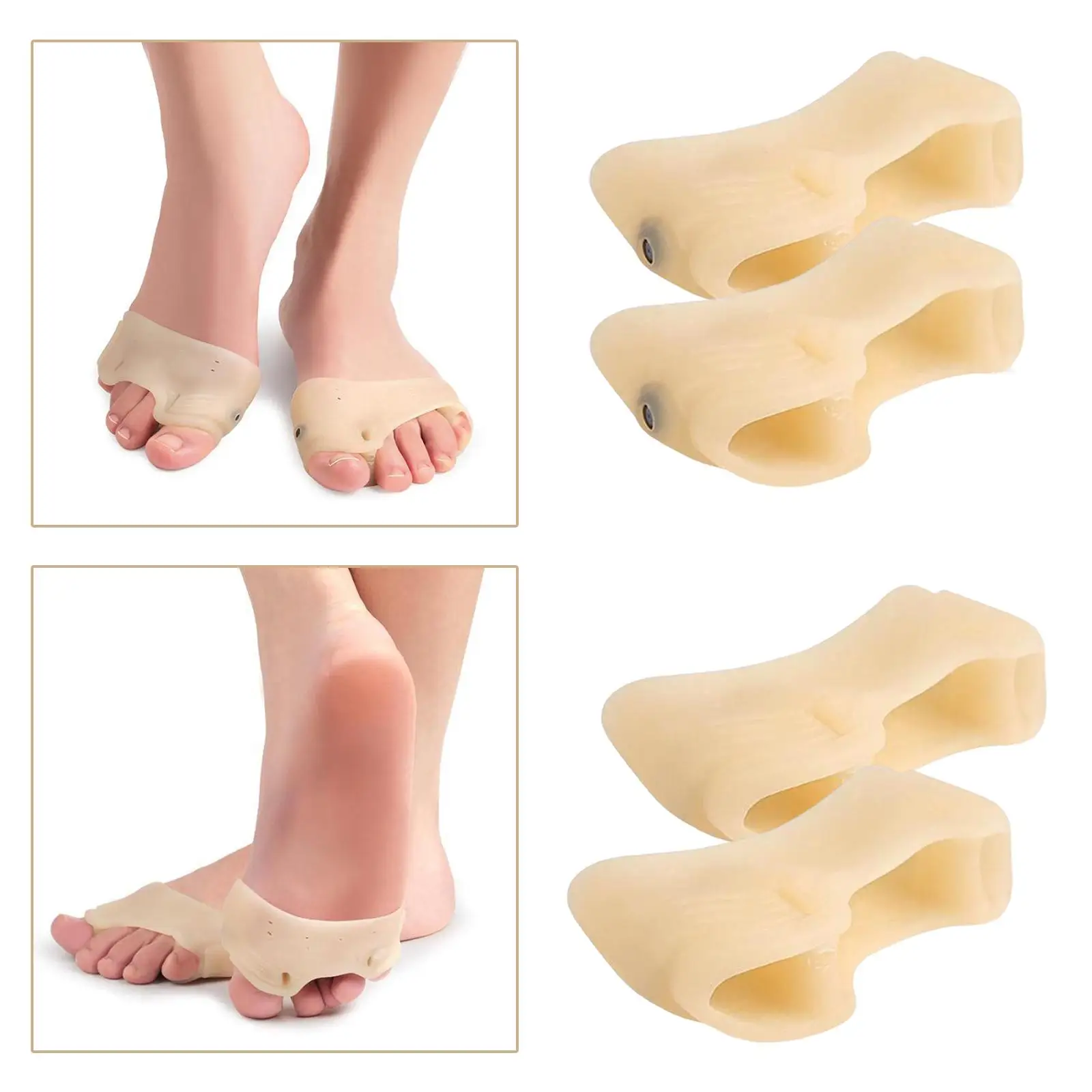 Set of 2 Toe Separator Bunion Corrector Breathable Material Guard Feet Care