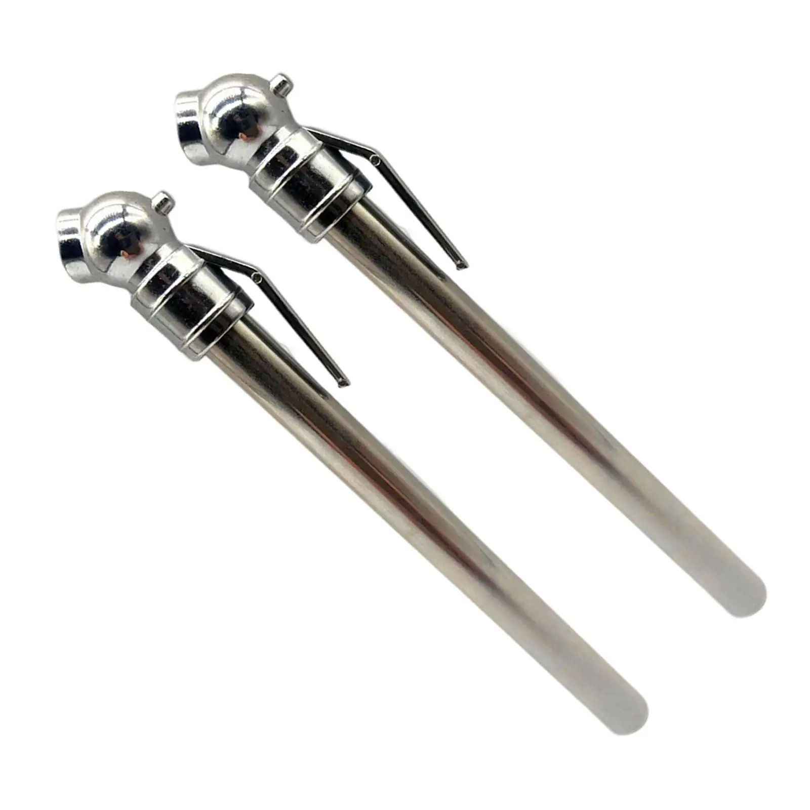 2 Pieces Pencil Tire Pressure Gauge Heavy Duty Chrome Metal Head Stainless Steel Body for Cars Rvs Trucks Vehicles Motorcycles