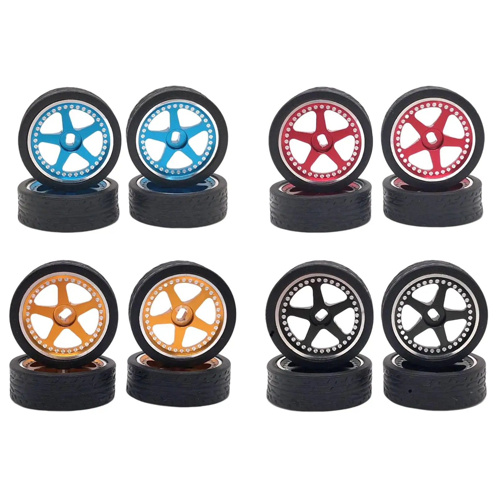1:28 RC Wheel Hub Plastic RC Car Spare Parts Replacement Universal Metal 4Pcs for Wltoys DIY Accs RC Hobby Car Parts Model Buggy