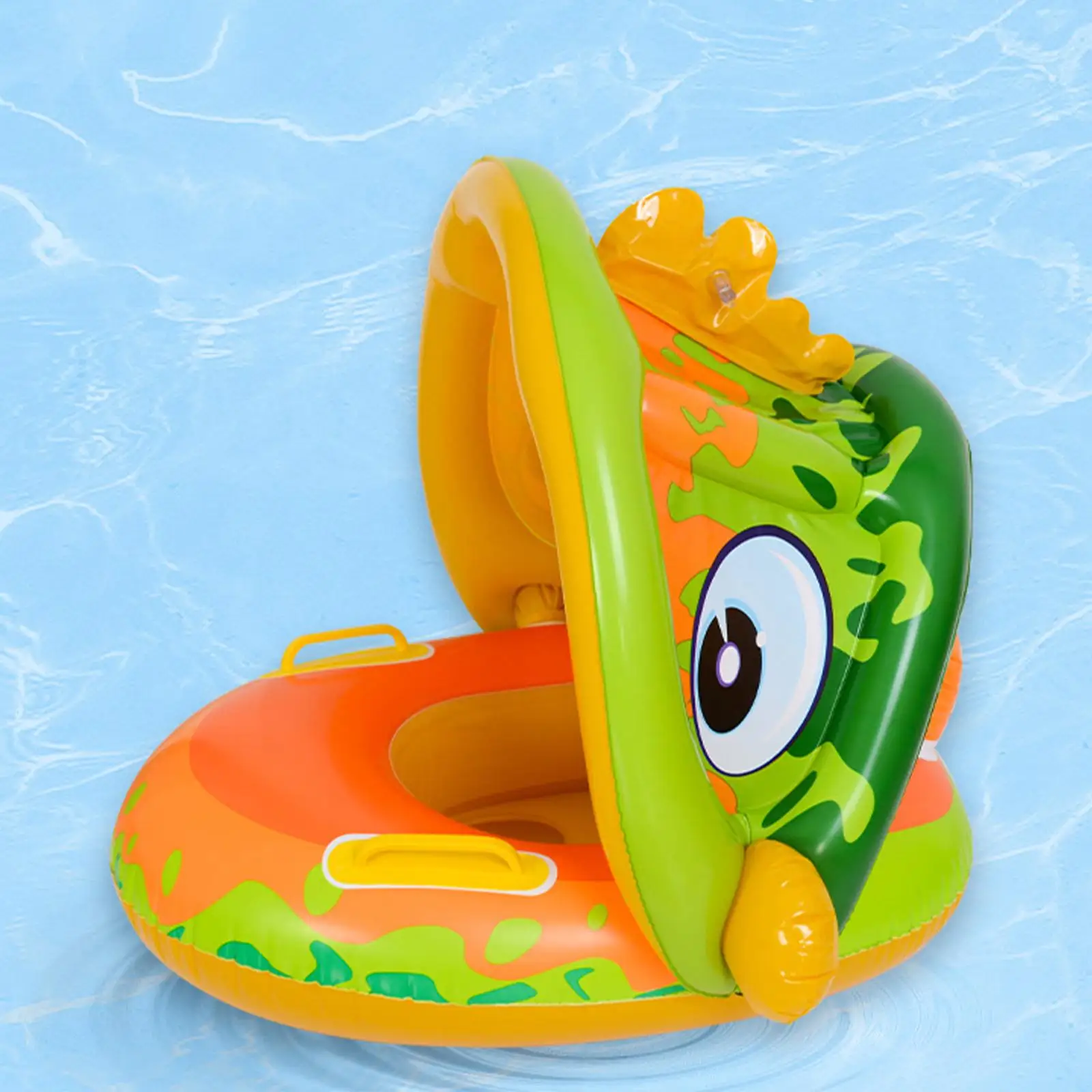 Dinosaur Float Seat Toy Swimming Ring Boat Sunshade Toys Portable for Holiday 