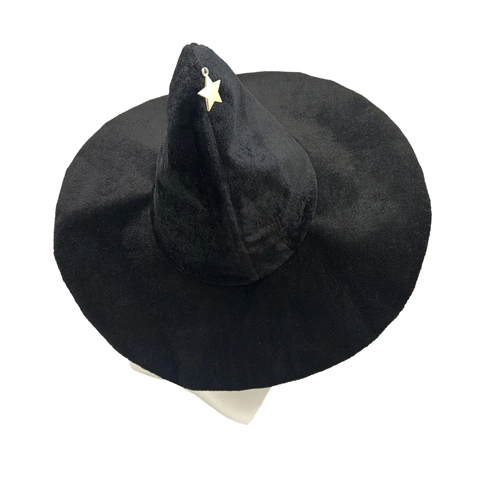 Halloween Witch Hat Black Sorceress Hat for Dress up Party Favor Photo Props