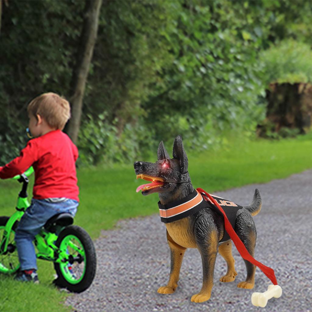 Moveable Electronic Pet Dog Lighting Walking Interactive Toy Battery Powered Funny Plastic Puppy Toy for Kids Children Baby Boys