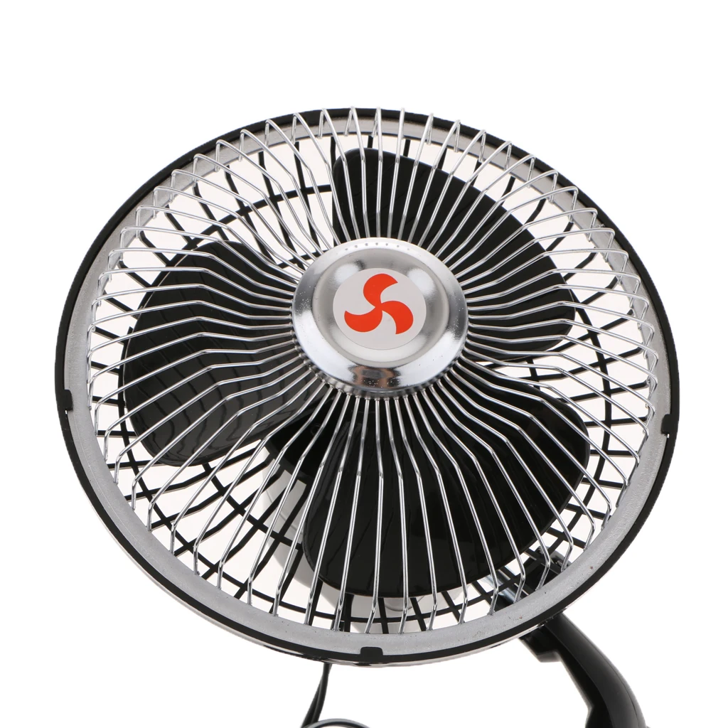 6`` 12 Windshield Adjustable Cooling Fan Windshield Suction Cup Mounting Low Power Consumption