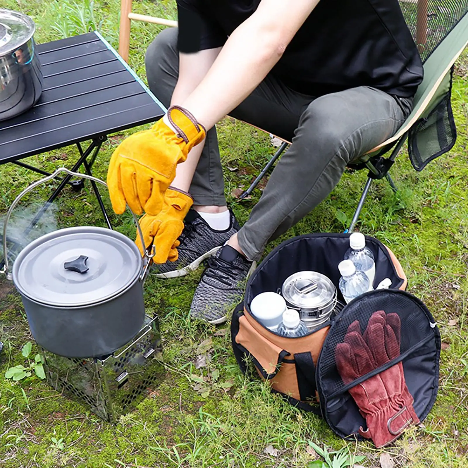 Camping Cookware   BBQ Cookware Carrier Cooking Utensils Organizer