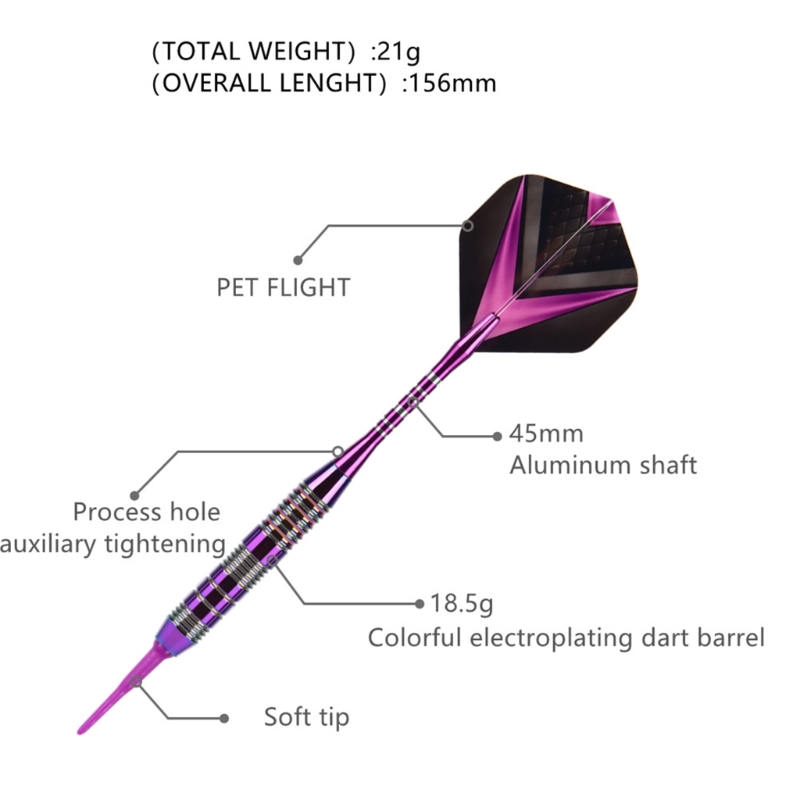 Title 9, Soft Tip Darts Colorful Electroplating Darts wi...