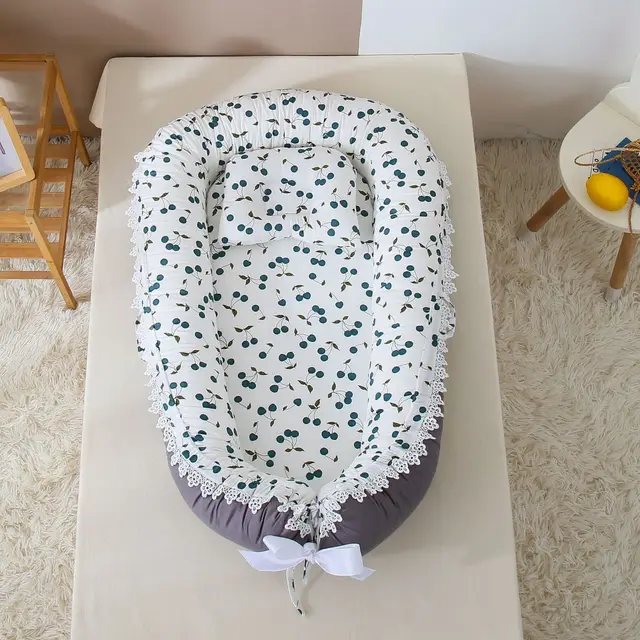 El juego de nido para bebé viene con manta, recién nacido, tumbona de  algodón transpirable de 0 a 24 meses, ajustable, para acurrucarse, perfecto  para