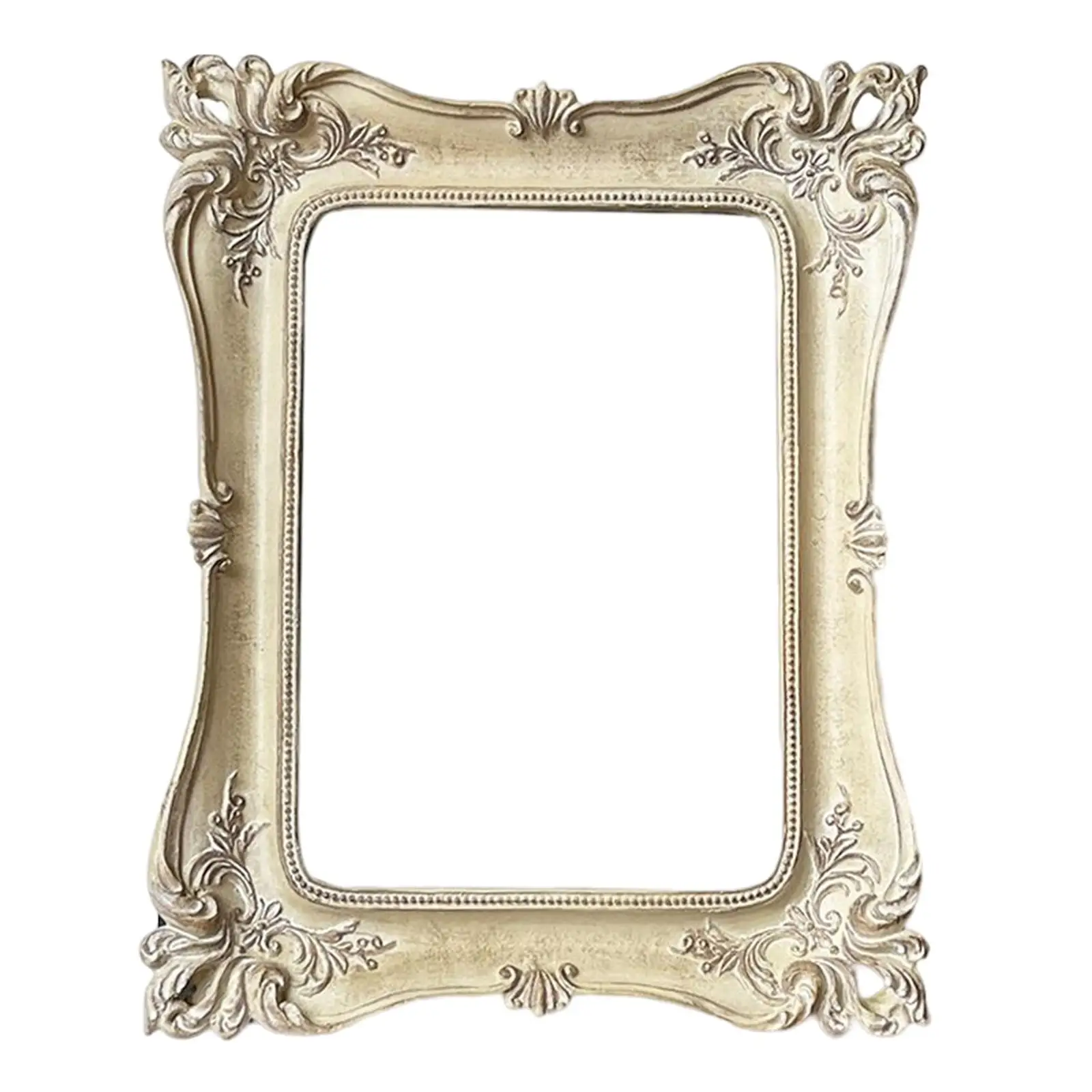 Elegant Antique Picture Frame Rectangle Photo Display Gifts Picture Holder Deluxe Floral Design Home Decor Vintage Photo Frames