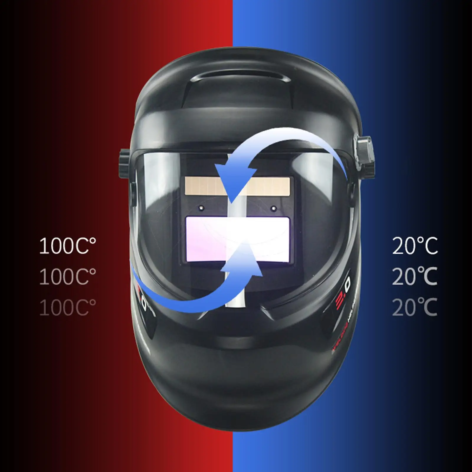 Welding Helmet Darkening Heat Resistant Adjustable Professional Filter Head Mounted Welder Mask Peeling