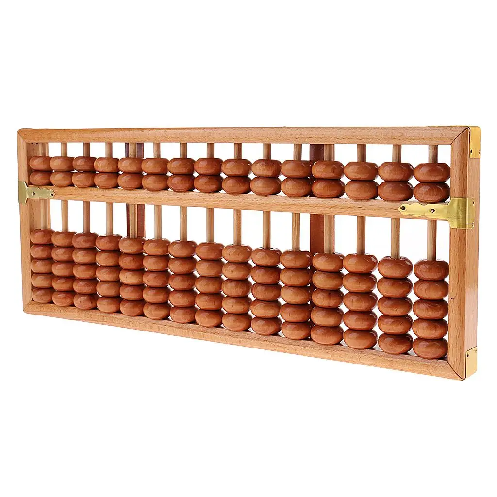 15 Rows Chinese Wooden Beads Arithmetic Abacus Calculator for  Education