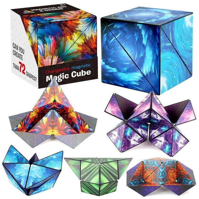 3D Shape Shifting Cube, Anti Stress Hand Flip Puzzle, Triple Dimension –  Yahan Sab Behtar Hai!