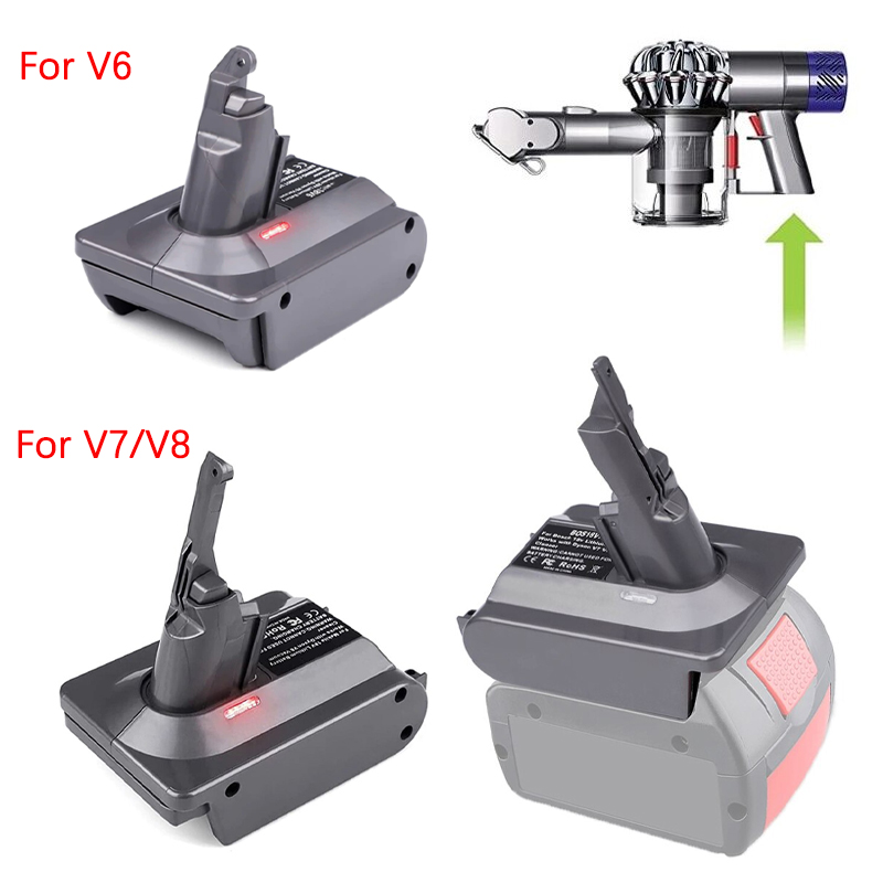 Adapter für Bosch 18 V Lithium-Batterie BAT609 BAT618 Konvertieren in Dyson V6 V7 V8 Batterie für Dyson Handstaubsauger – Detail 1