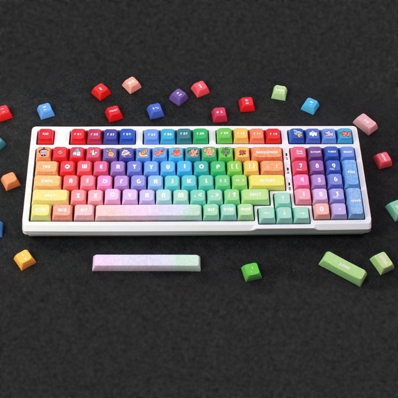 PBT para Gaming Teclado Mecânico, 133PCs