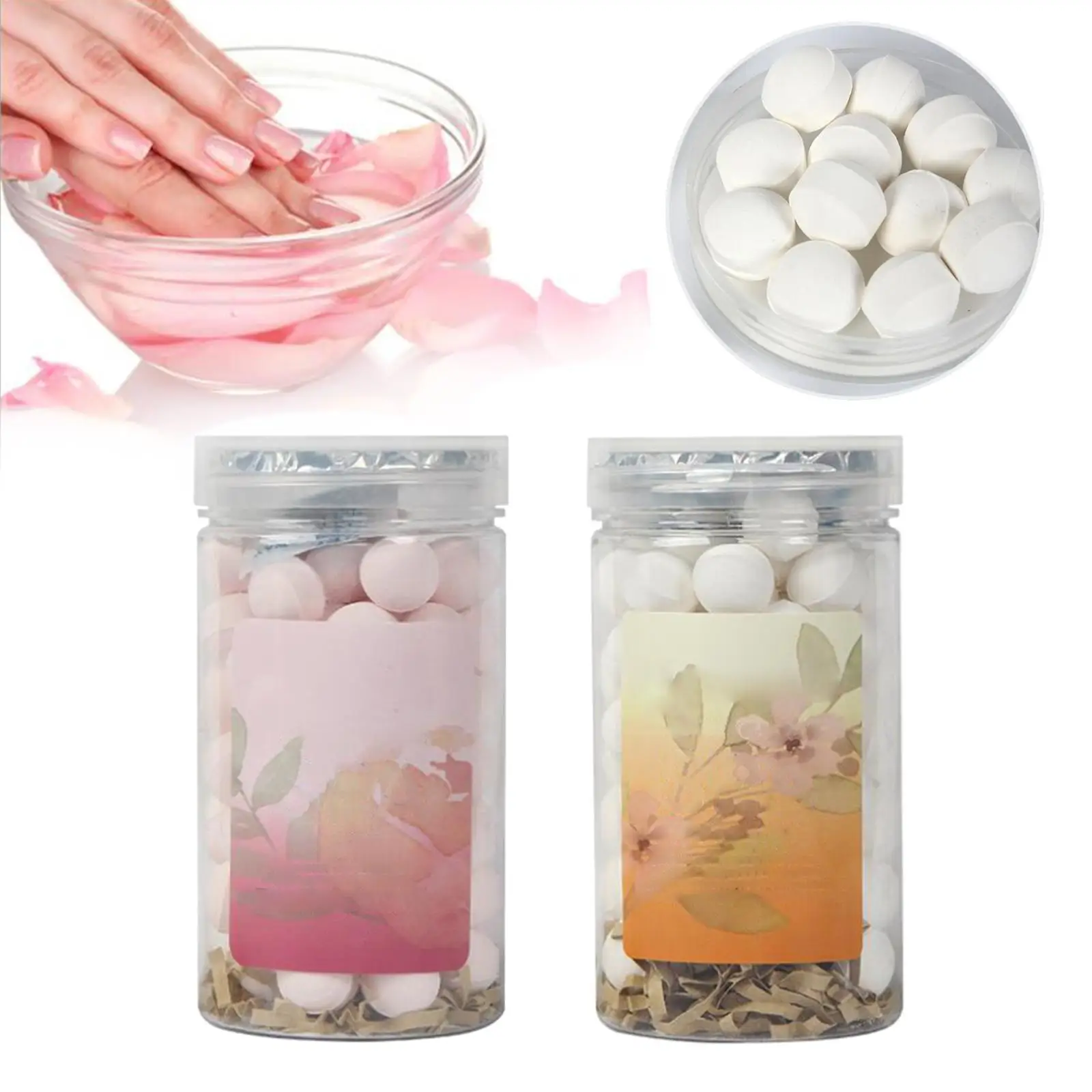 80Pcs Effervescent Balls Nail Cleaner Remove for Care