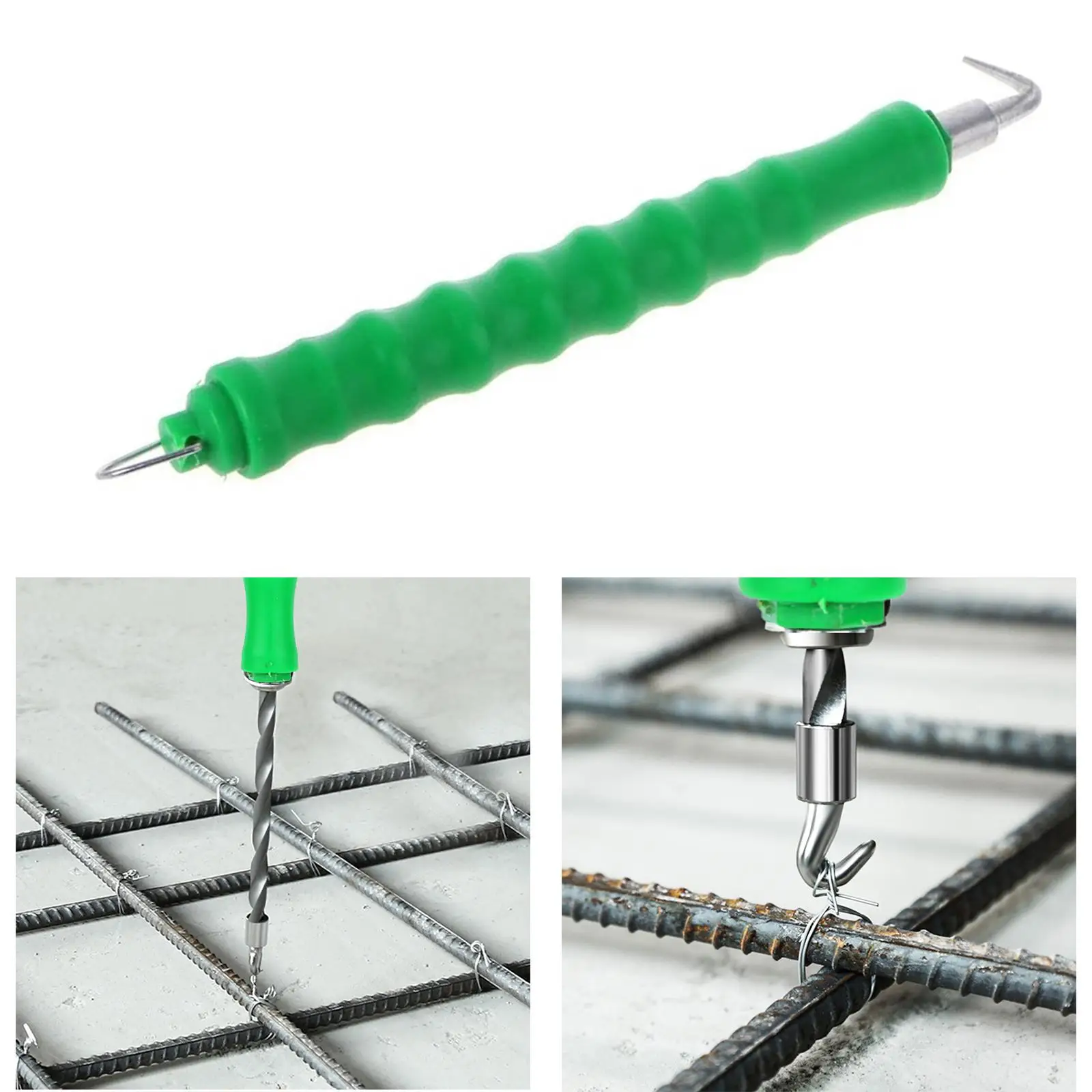 Tie Wire Sturdy with Non Slip Handle Pull Binding Hook Semi Automatic Rebar Hook for Construction Site