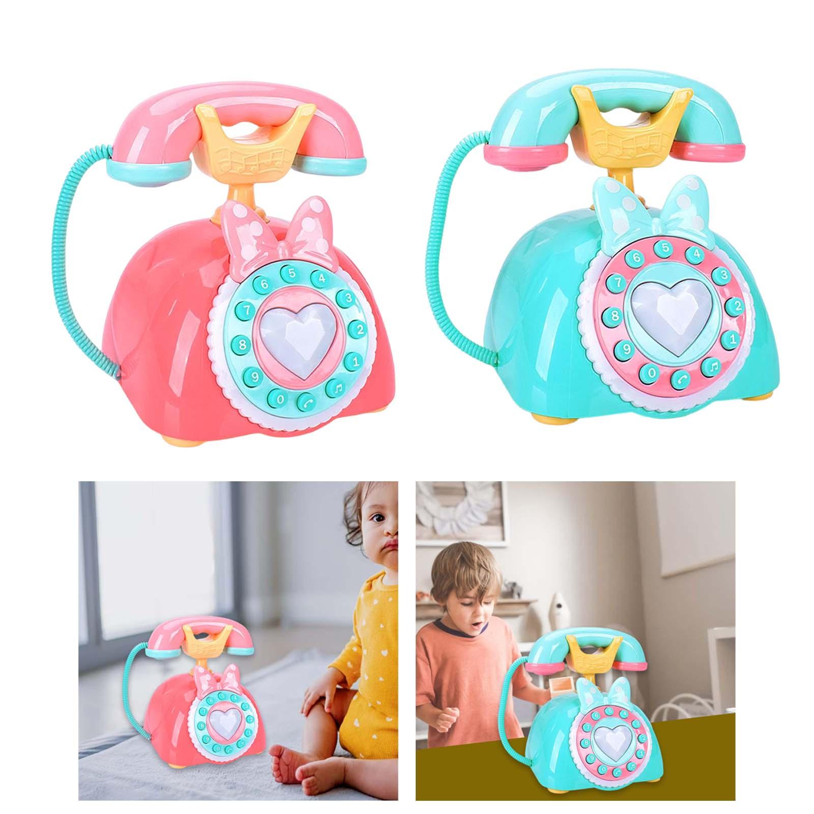 Retro Telephone Toy Educational Simulated Landline Development Develop Multifunction Baby Musical Toys for Kids 3+ Preschool