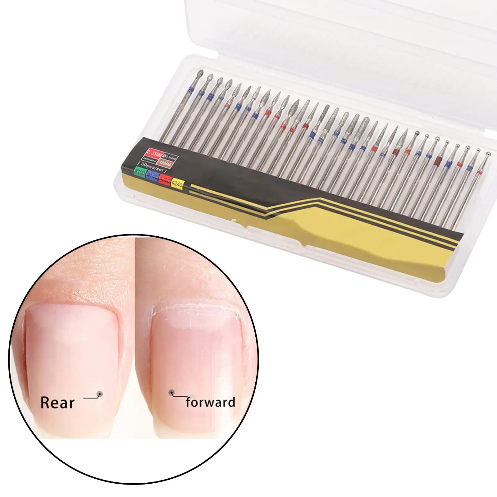 30pcs for Remove Poly Acrylic Nails Pedicure Home Use