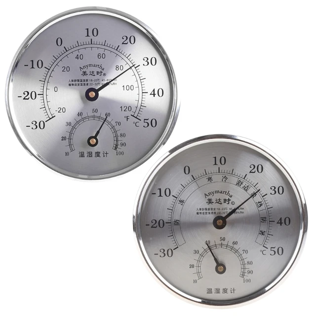 Stick On Window Thermometer Temperature Indoor/Outdoor Waterproof Dial  Round 4.3 Inch Diameter