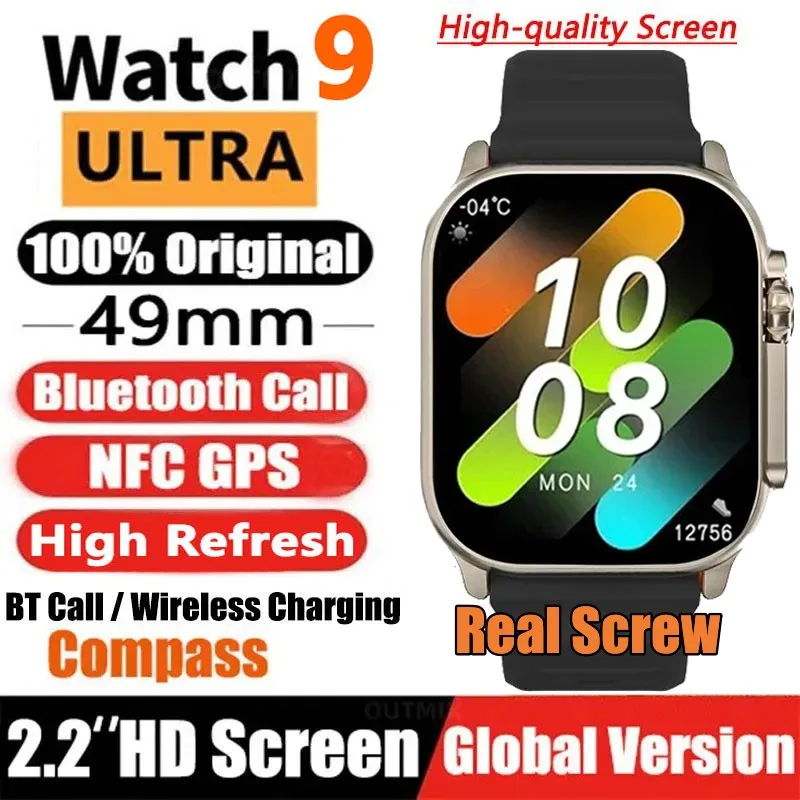 Sb95f37b556e644d4af99c98f6b436679y 2023 New Smart Watch 9 Ultra Watch Ultra IWO Watch Ultra NFC Smartwatch Series 9 Bluetooth Call 2.2 Inch Wireless Fitness Watch