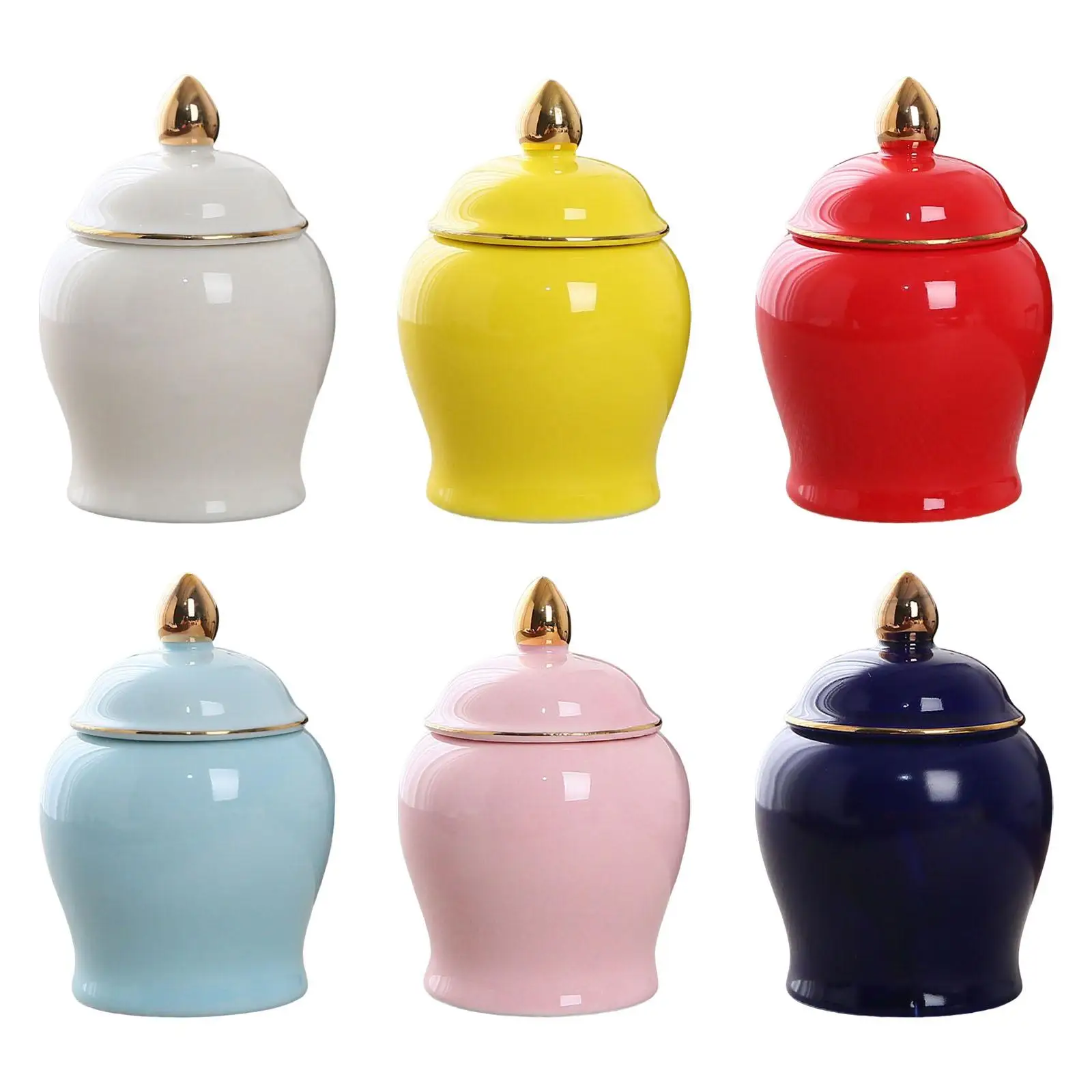 Kitchen Canisters Tea Canister Ceramic Storage Jar for Seasoning Coffee Bean