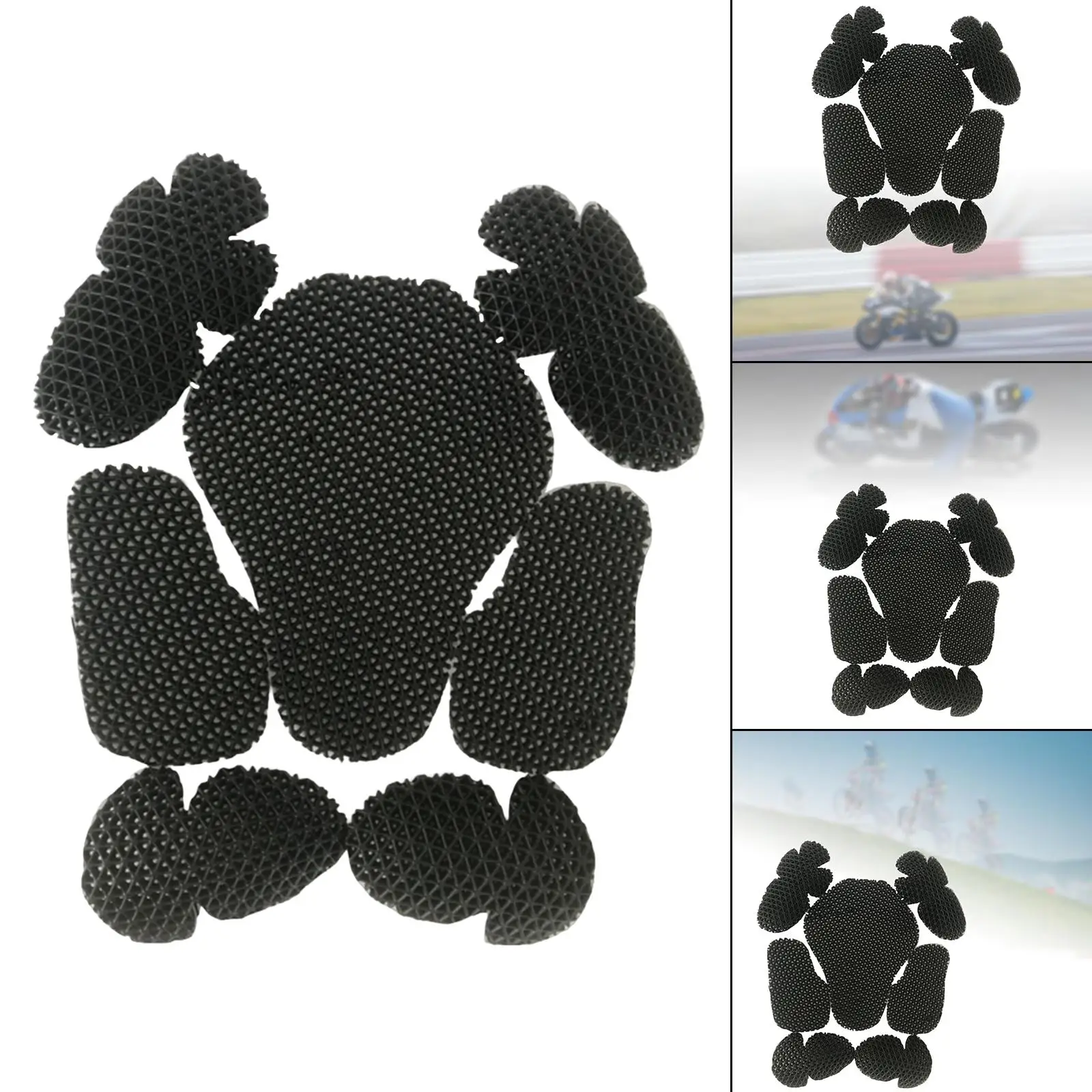 5Pcs Protector Knee Accessories Equipment Shoulder Protection Elbow Back Motorcycle EVA Jackets Built-In Unisex Adult