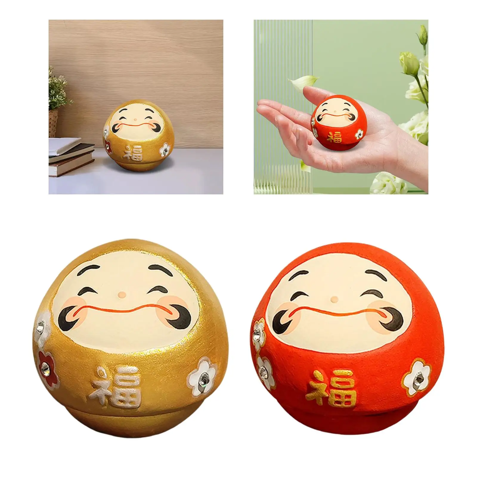 Cute Desktop Figurines Creative Tabletop Gifts Hand Painted Sculpture Decoration for Living Room Cabinet Home Office