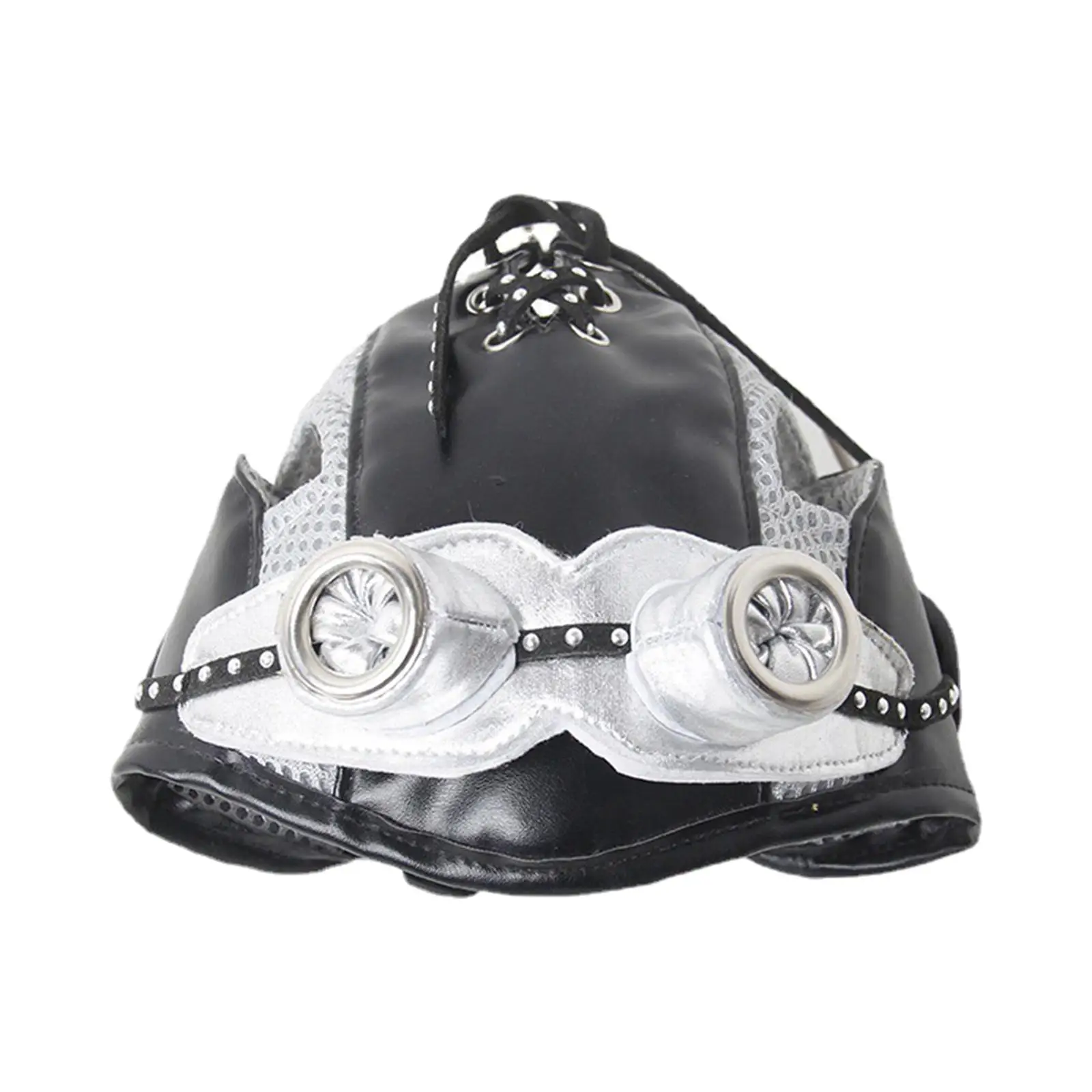 PU Leather Cute Dog Hat Halloween Costume Windproof Accessory Dress up Birthday Gift for Animal Puppy Photo