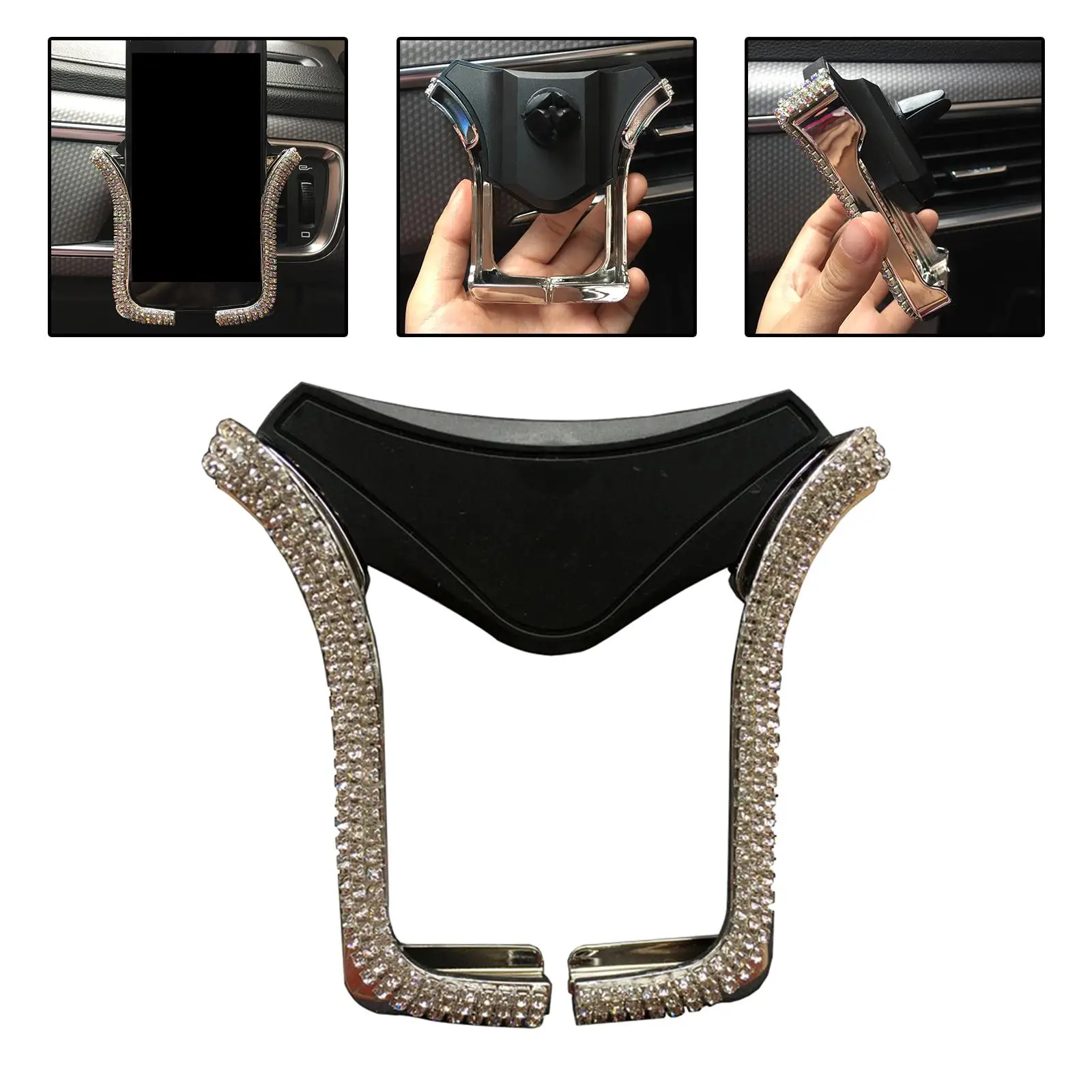 Bling Car Phone Holder Universal Adjustable Automatic Phone Holder for 4.0-6.5 inch Phones