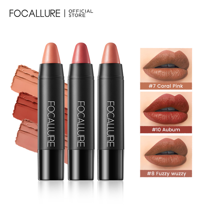 Best of FOCALLURE Nude Velvet Matte Lipstick Waterproof Long-lasting Rendering Non-stick Sexy Lipbalm Lip Pencil Women Cosmetics Makeup Reviews & Tips