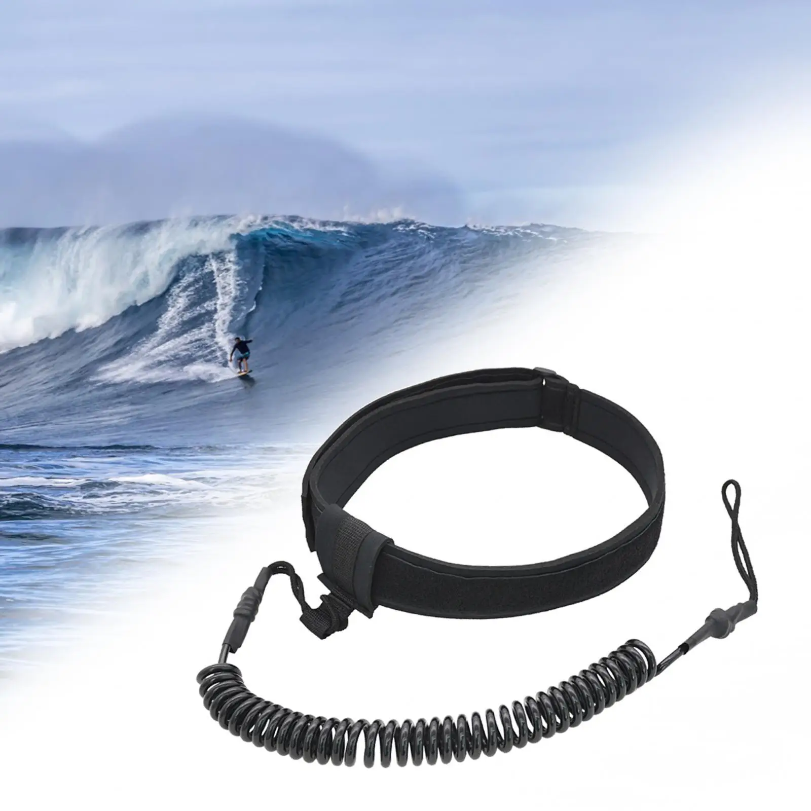 Surfboard Leash Safety Leash Adjustable Waist Rope Comfortable Waist Belt for Kayaking Shortboard Skimboard Surf Accessories
