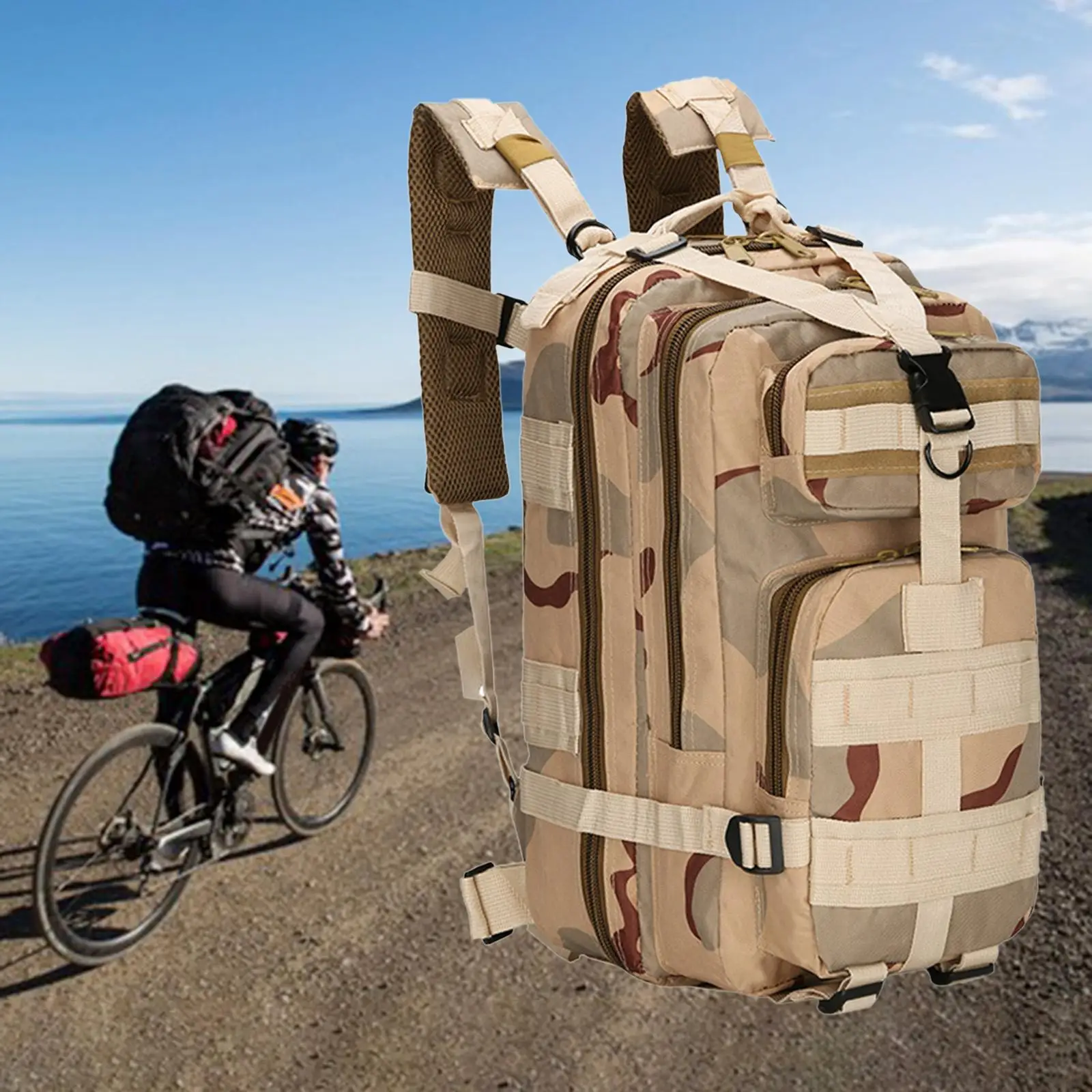 Hiking Backpack Large Molle Rucksack for Trekking Travel Mountaineering