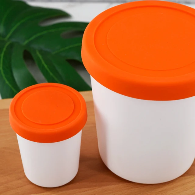 Ice Cream Cups Container Dessert Freezer Storage Cup Tub Lid Containers  Plastic Round Tubs Dessert Food Storage Container - AliExpress