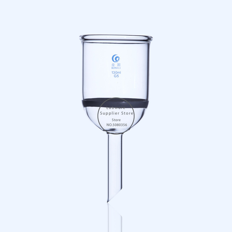 G1-4 Glas-Sandkern-Trichter, 30, 40, 60, 100, 250, 500, 1000 ml, Labor-Säure- und alkalibeständiger, vertikaler Schmelzfiltrationstrichter – Detail 4
