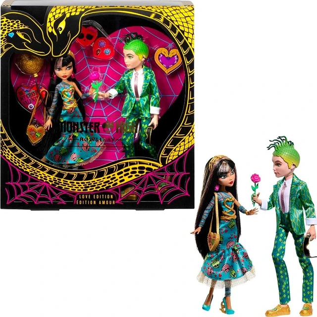 New Surprise Doll Monster High Dolls Cleo De Nile and Deuce Gorgon Howliday Love Edition Collector 2 Pack AliExpress