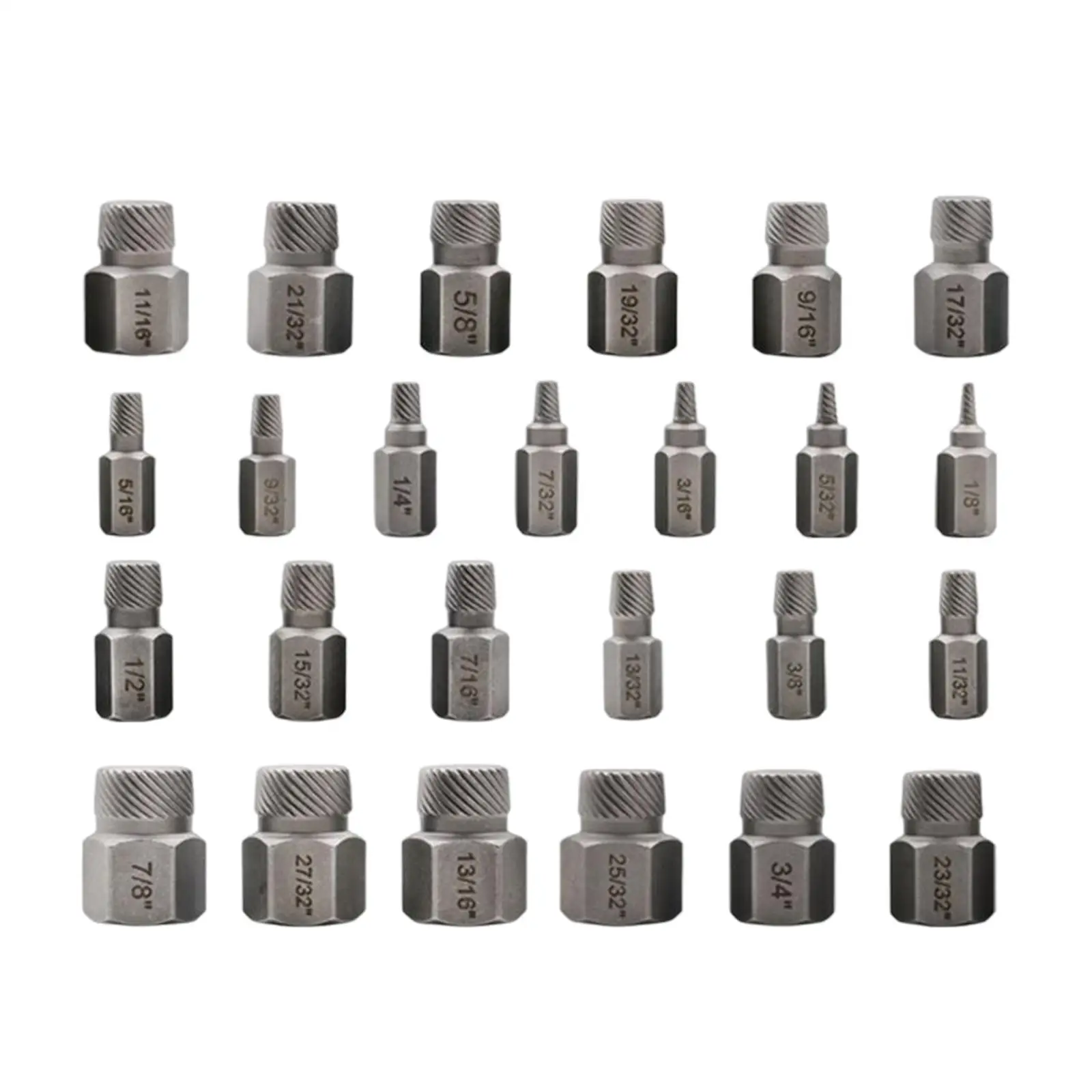 25 Pieces Steel Damaged Screw Extractor Bolt Extractor Set Stripped Bolts Remover Nut Remover for Removing Damaged Bolts Screws