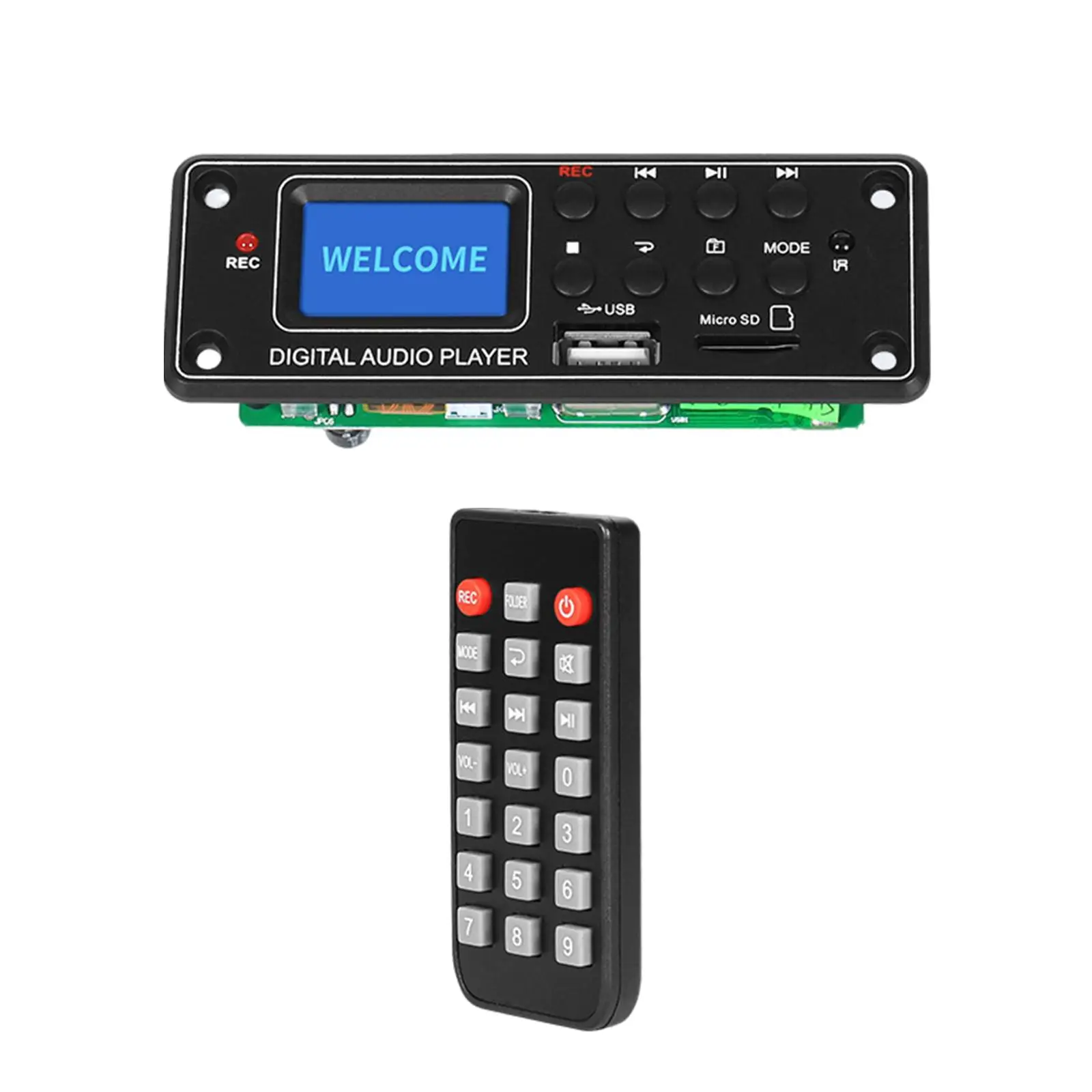MP3 Player Decoder Module with Remote Support TF Card U Disk Music Player Board Accessories 12V Bluetooth MP3 Decoding Board