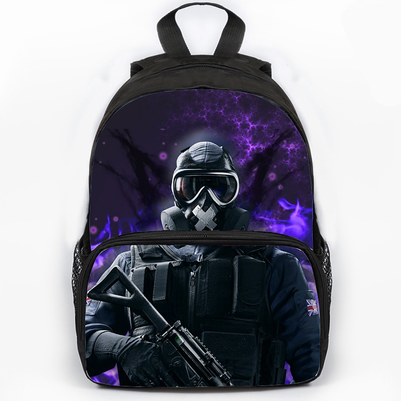 Estudantes, Gun Shooting Game Mochila para Crianças, Mochila Impressa 3D, 16