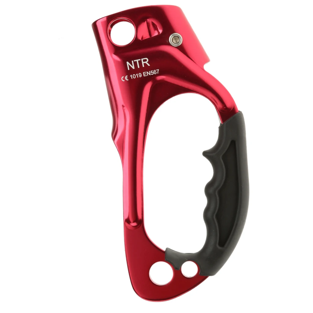 Left/Right Hand Ascender Climbing Equipment for 8-12mm Rope Safety Tool