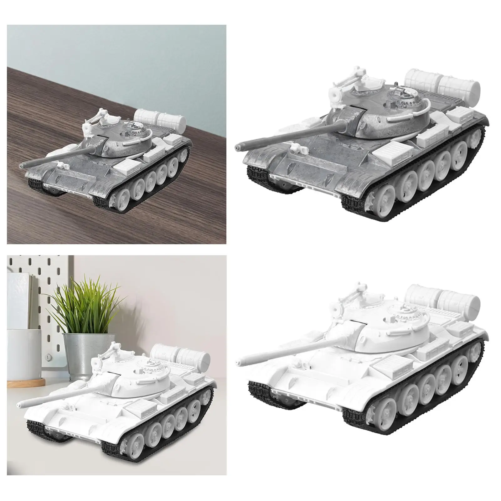 Metal Tank Model Diecast Alloy 1:48 Scale DIY for Table Birthday decor