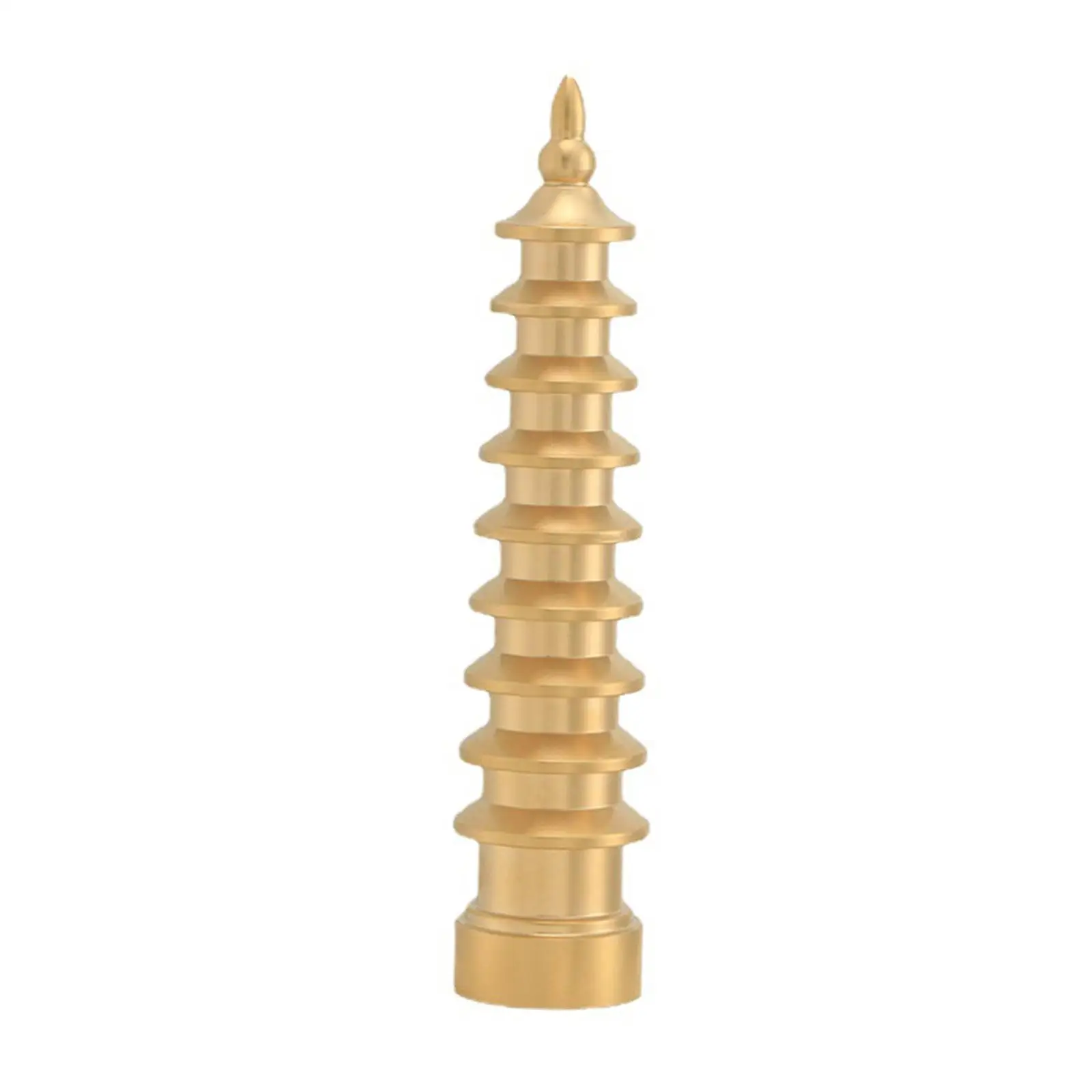 Brass Pagoda Feng Shui Statue Ornaments Protection Business Rises for Office Home