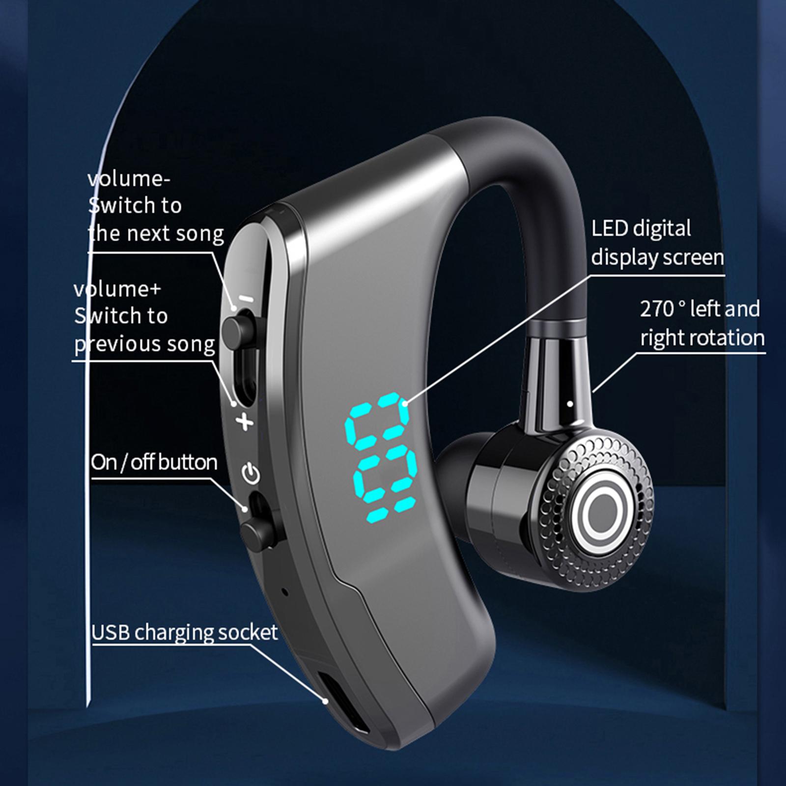 Bluetooth Headset Single Sweatproof Fits Left/Right In-Ear for Sport Fitness