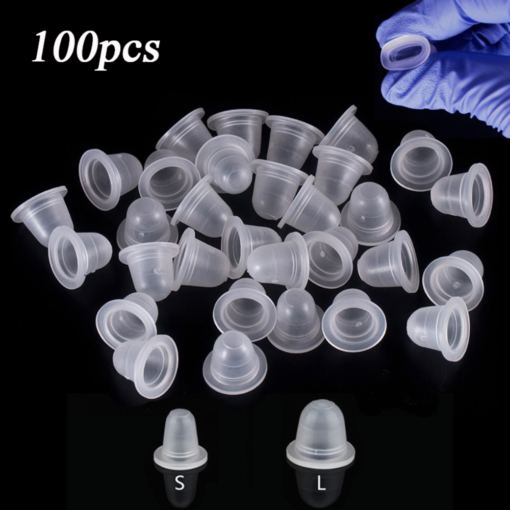 Best of 100pcs Silicone Tattoo Ink Cups Disposable Microblading Tattoo Permanent Makeup Pigment Holder Container Caps S / L Size Supply Reviews & Tips