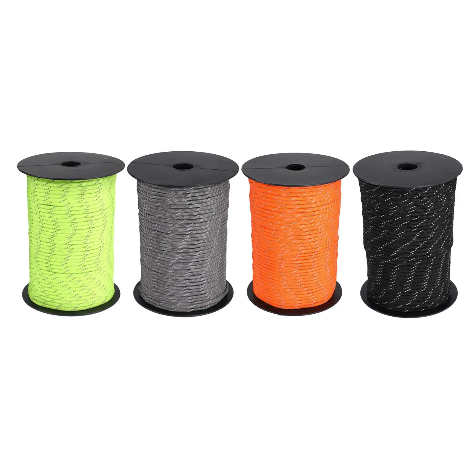 100M Reflective 550 Paracord Parachute Cord Tent Rope guyline for Hiking