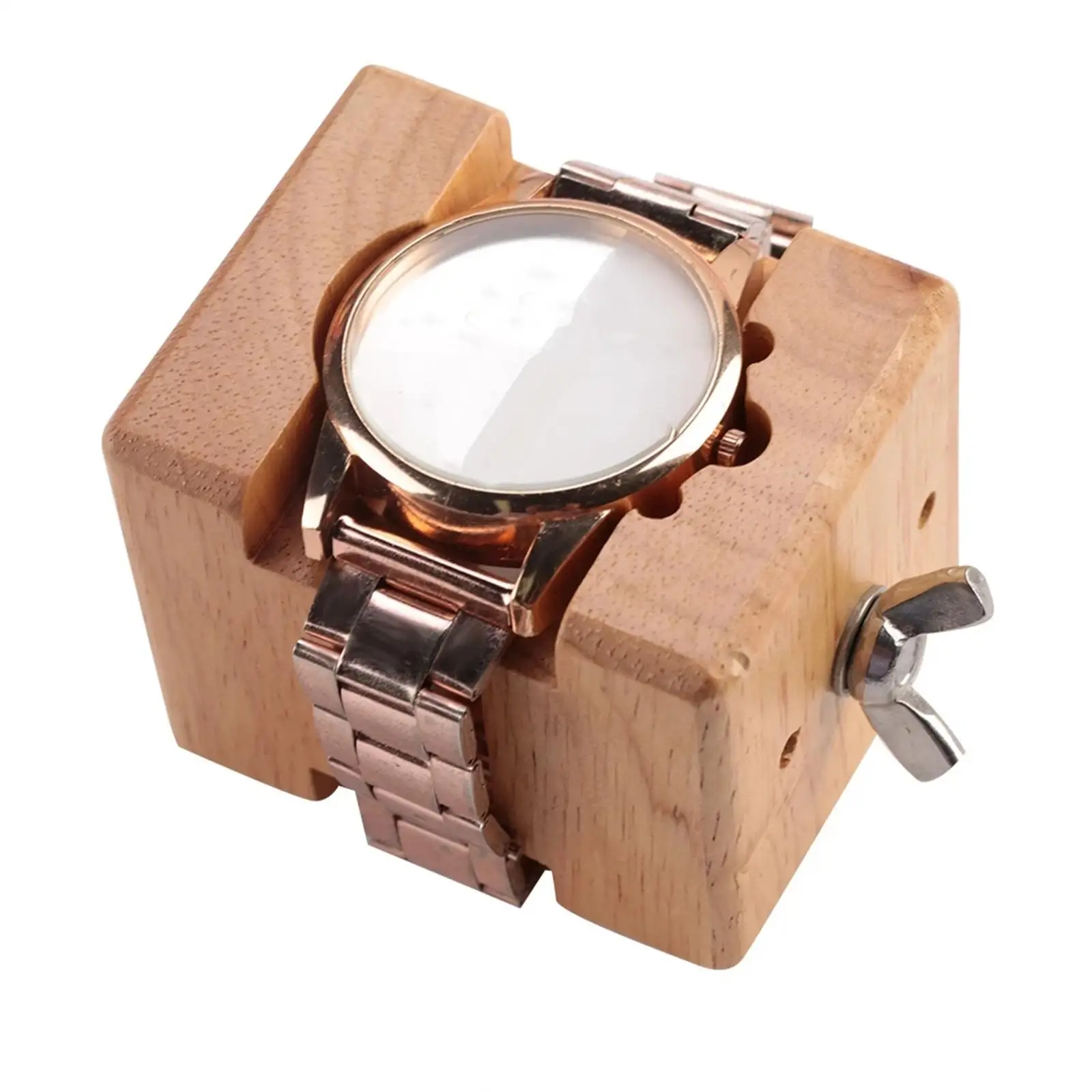 Wooden Watches Back Case Holder Opener Maintenance Remover Base Movement for Watchmaker Jewelers Jewelry Making Watch Strap