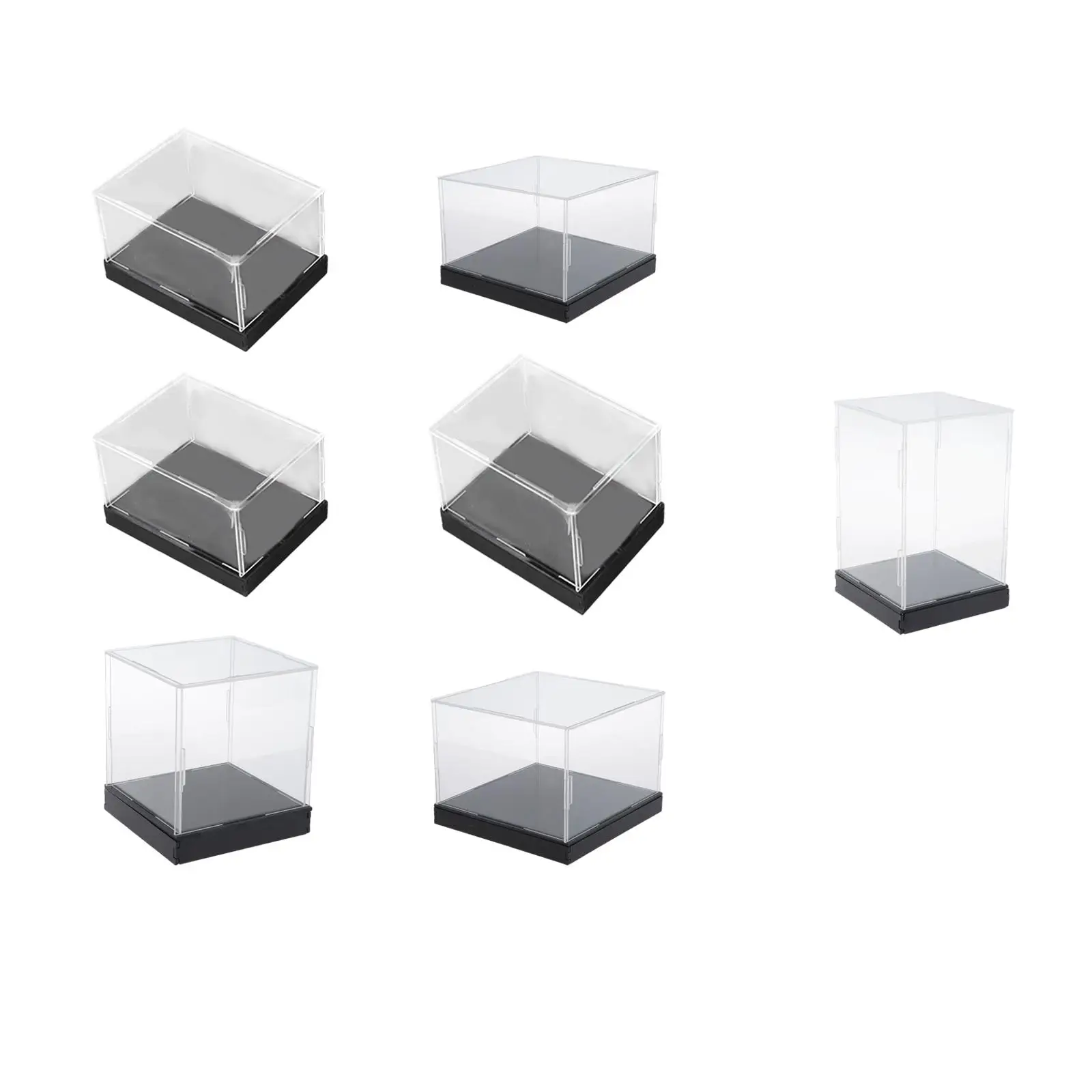 Acrylic Display Box Assemble Countertop Box for Model Miniature Figurines