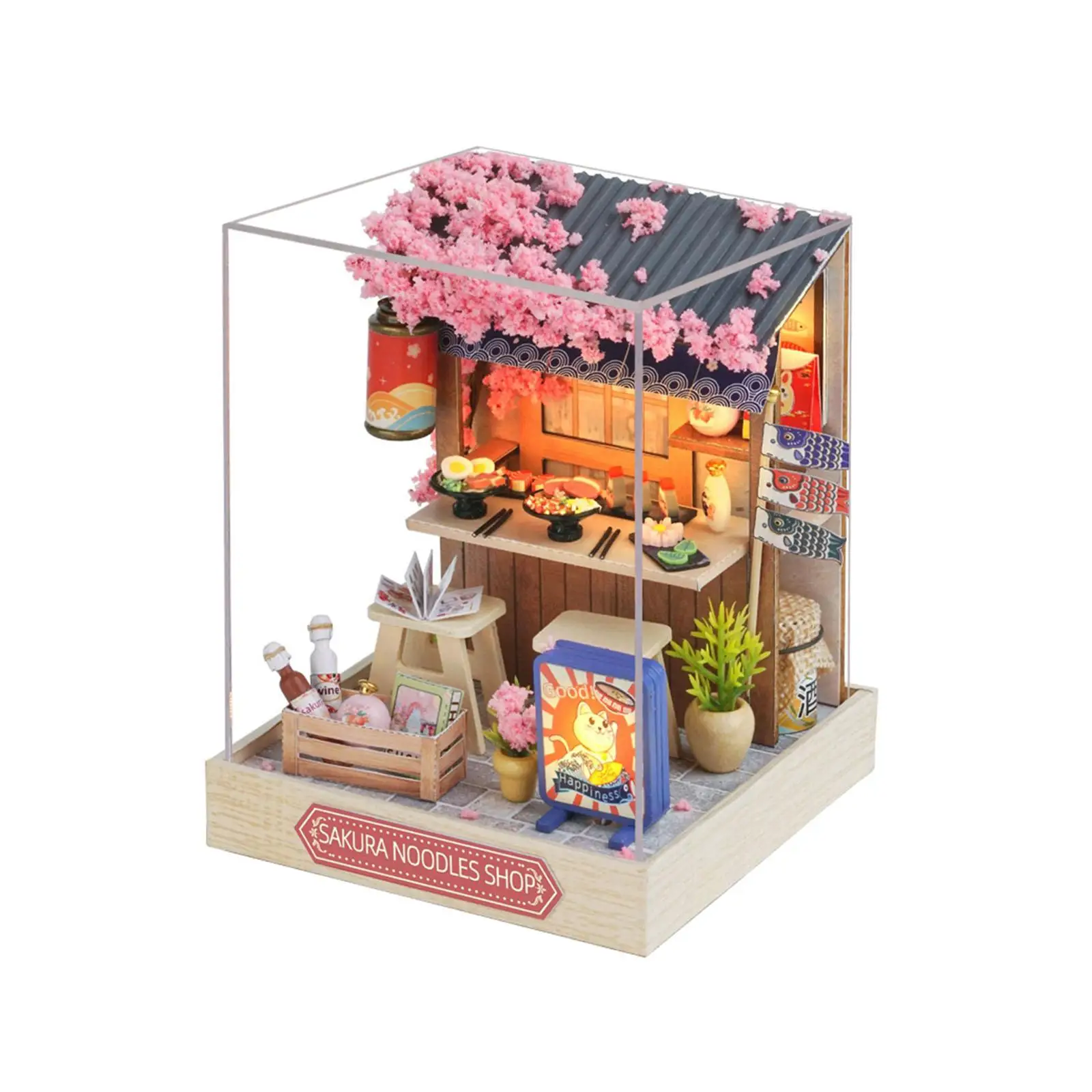 DIY Wooden Miniature Dollhouse Mini Handmade House Model for Adults Kids