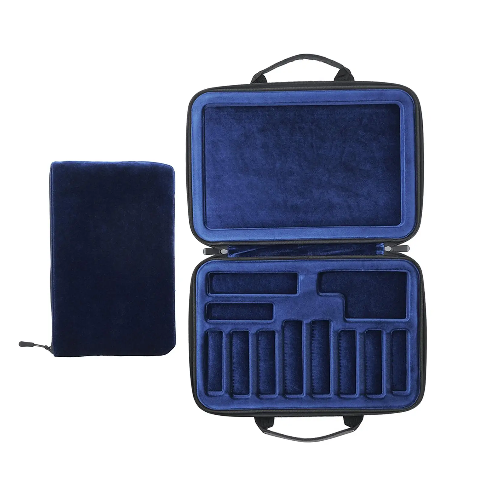 Saxphone Mouthpiece Case Saxphone Reeds Bag 12 Slots Abrasion Resistant Lightweight Soft Velvet Lining Storage Bag Handbag