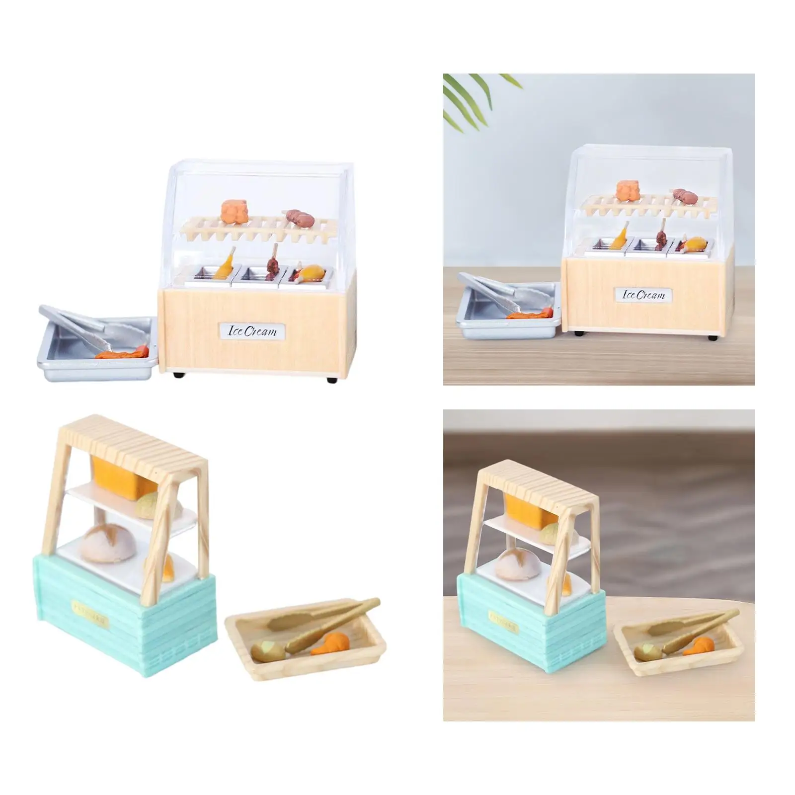 1/12 Dollhouse Shop Cabinet Life Scenes Ornaments Simulated Furniture Model DIY Projects Micro Landscape for Children Gifts