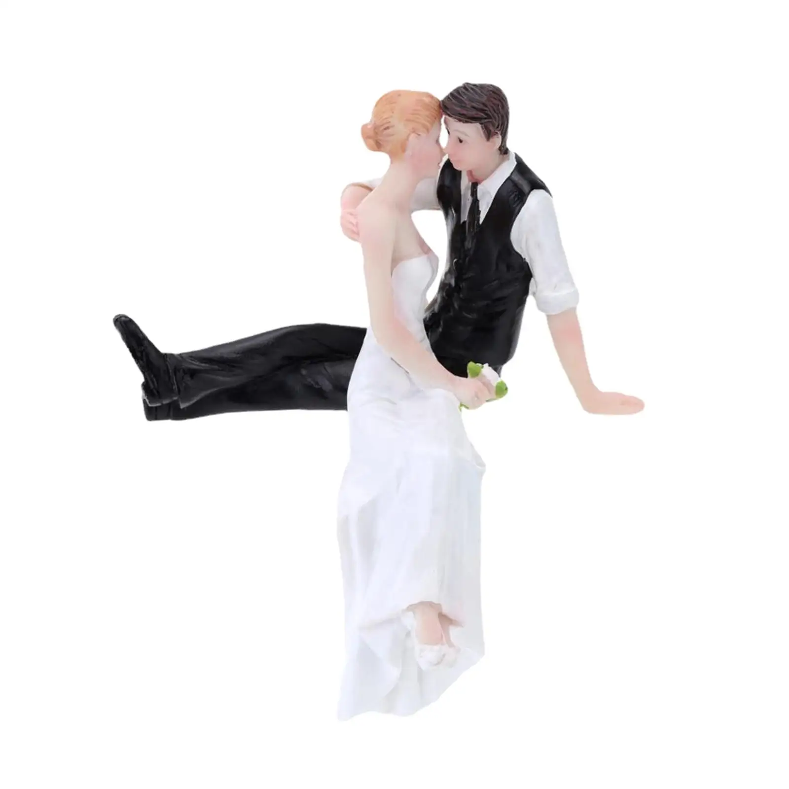 Wedding Cake Toppers Novelty Bride and Groom Figurines for Anniversary Ceremony Bridal Showers Table Centerpiece Party Supplies