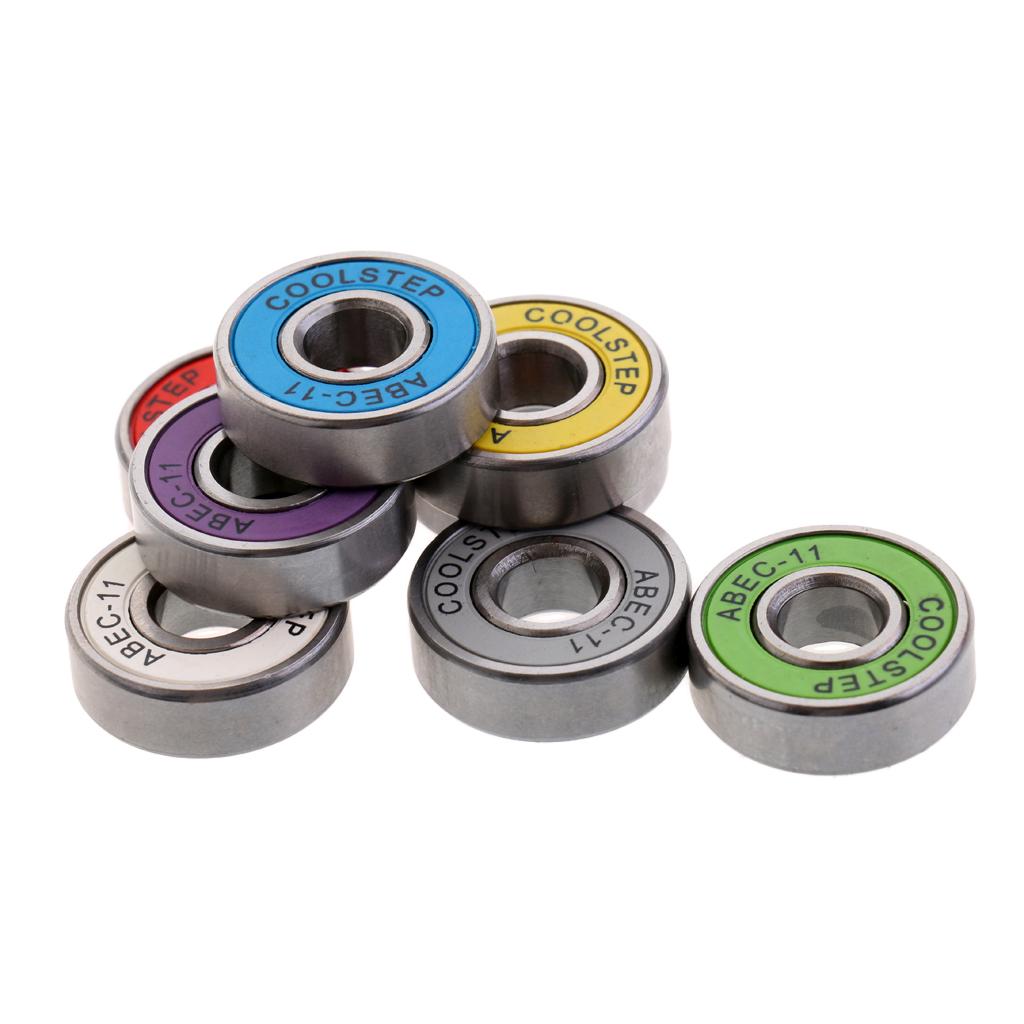 16Pcs 22mm ABEC 11 High Speed Wearproof Longboard Skateboard Scooter Inline Bearings Replacement Mixed Color Set 